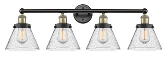 Edison Four Light Bath Vanity in Black Antique Brass (405|616-4W-BAB-G44)