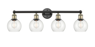 Edison Four Light Bath Vanity in Black Antique Brass (405|616-4W-BAB-G122-6)