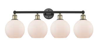 Edison Four Light Bath Vanity in Black Antique Brass (405|616-4W-BAB-G121-8)