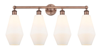 Edison Four Light Bath Vanity in Antique Copper (405|616-4W-AC-G651-7)