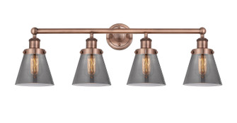 Edison Four Light Bath Vanity in Antique Copper (405|616-4W-AC-G63)