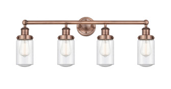 Edison Four Light Bath Vanity in Antique Copper (405|616-4W-AC-G314)