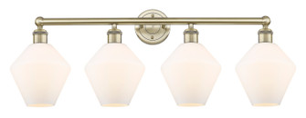 Downtown Urban Four Light Bath Vanity in Antique Brass (405|616-4W-AB-G651-8)