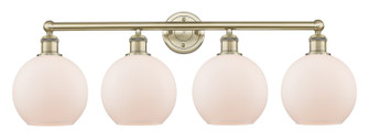 Edison Four Light Bath Vanity in Antique Brass (405|616-4W-AB-G121-8)