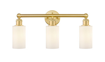 Edison Three Light Bath Vanity in Satin Gold (405|616-3W-SG-G801)