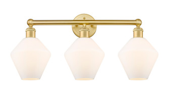 Edison Three Light Bath Vanity in Satin Gold (405|616-3W-SG-G651-8)