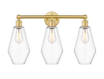 Edison Three Light Bath Vanity in Satin Gold (405|616-3W-SG-G652-7)