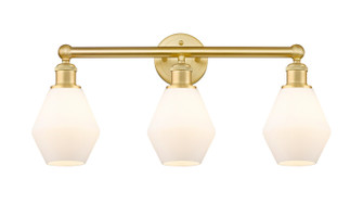 Edison Three Light Bath Vanity in Satin Gold (405|616-3W-SG-G651-6)