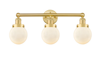 Edison Three Light Bath Vanity in Satin Gold (405|616-3W-SG-G201-6)