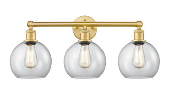 Edison Three Light Bath Vanity in Satin Gold (405|616-3W-SG-G122-8)