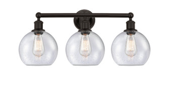 Edison Three Light Bath Vanity in Oil Rubbed Bronze (405|616-3W-OB-G124-8)