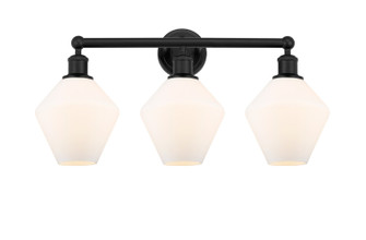 Edison Three Light Bath Vanity in Matte Black (405|616-3W-BK-G651-8)