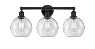 Edison Three Light Bath Vanity in Matte Black (405|616-3W-BK-G124-8)