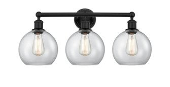 Edison Three Light Bath Vanity in Matte Black (405|616-3W-BK-G122-8)