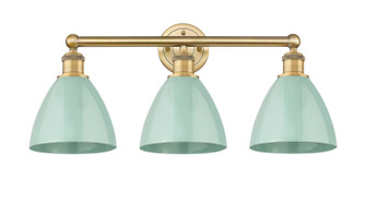 Edison Three Light Bath Vanity in Brushed Brass (405|616-3W-BB-MBD-75-SF)