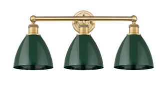 Edison Three Light Bath Vanity in Brushed Brass (405|616-3W-BB-MBD-75-GR)