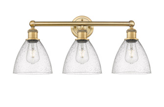 Edison Three Light Bath Vanity in Brushed Brass (405|616-3W-BB-GBD-754)