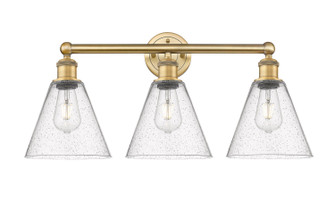 Edison Three Light Bath Vanity in Brushed Brass (405|616-3W-BB-GBC-84)