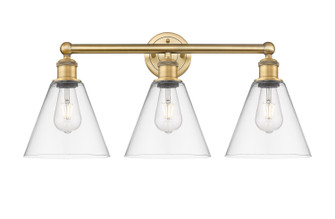 Edison Three Light Bath Vanity in Brushed Brass (405|616-3W-BB-GBC-82)