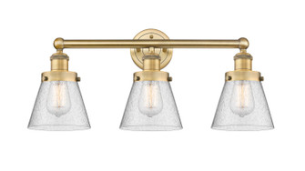 Edison Three Light Bath Vanity in Brushed Brass (405|616-3W-BB-G64)