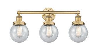 Edison Three Light Bath Vanity in Brushed Brass (405|616-3W-BB-G204-6)
