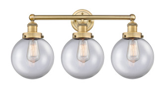 Edison Three Light Bath Vanity in Brushed Brass (405|616-3W-BB-G202-8)