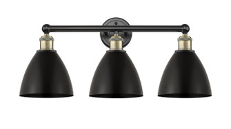 Edison Three Light Bath Vanity in Black Antique Brass (405|616-3W-BAB-MBD-75-BK)