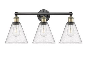Edison Three Light Bath Vanity in Black Antique Brass (405|616-3W-BAB-GBC-84)