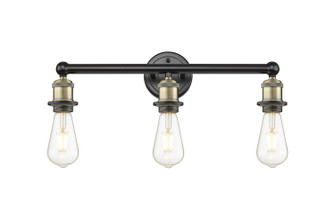 Edison Three Light Bath Vanity in Black Antique Brass (405|616-3W-BAB)