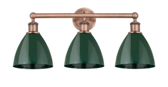 Edison Three Light Bath Vanity in Antique Copper (405|616-3W-AC-MBD-75-GR)