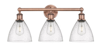 Edison Three Light Bath Vanity in Antique Copper (405|616-3W-AC-GBD-754)