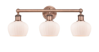 Edison Three Light Bath Vanity in Antique Copper (405|616-3W-AC-G91)