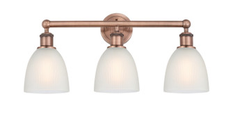 Edison Three Light Bath Vanity in Antique Copper (405|616-3W-AC-G381)