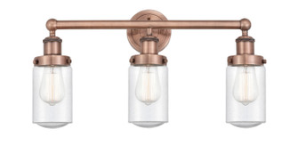 Edison Three Light Bath Vanity in Antique Copper (405|616-3W-AC-G314)