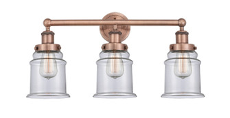 Edison Three Light Bath Vanity in Antique Copper (405|616-3W-AC-G182)