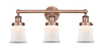 Edison Three Light Bath Vanity in Antique Copper (405|616-3W-AC-G181S)