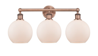 Edison Three Light Bath Vanity in Antique Copper (405|616-3W-AC-G121-8)