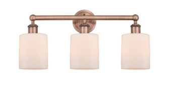 Edison Three Light Bath Vanity in Antique Copper (405|616-3W-AC-G111)