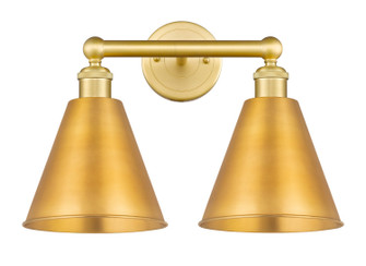 Edison Two Light Bath Vanity in Satin Gold (405|616-2W-SG-MBC-8-SG)