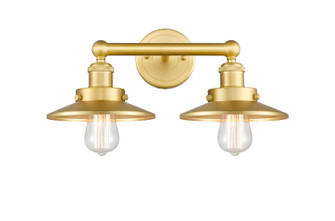 Edison Two Light Bath Vanity in Satin Gold (405|616-2W-SG-M4-SG)