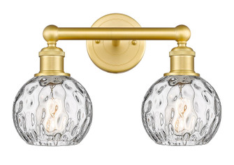Edison Two Light Bath Vanity in Satin Gold (405|616-2W-SG-G1215-6)