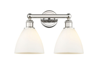 Edison Two Light Bath Vanity in Polished Nickel (405|616-2W-PN-GBD-751)