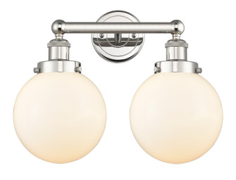 Edison Two Light Bath Vanity in Polished Nickel (405|616-2W-PN-G201-8)