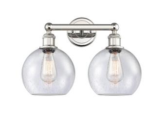 Edison Two Light Bath Vanity in Polished Nickel (405|616-2W-PN-G124-8)
