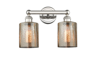 Edison Two Light Bath Vanity in Polished Nickel (405|616-2W-PN-G116)