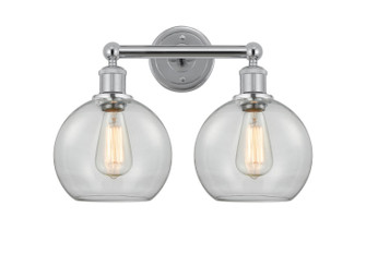 Edison Two Light Bath Vanity in Polished Chrome (405|616-2W-PC-G122-8)