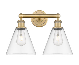 Edison Two Light Bath Vanity in Brushed Brass (405|616-2W-BB-GBC-82)