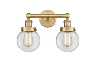 Edison Two Light Bath Vanity in Brushed Brass (405|616-2W-BB-G202-6)