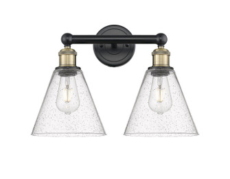 Edison Two Light Bath Vanity in Black Antique Brass (405|616-2W-BAB-GBC-84)