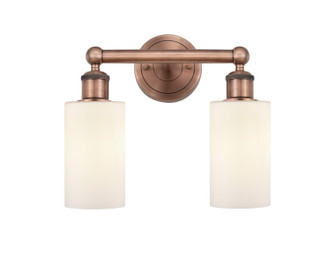 Edison Two Light Bath Vanity in Antique Copper (405|616-2W-AC-G801)